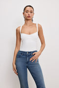 SWEETHEART SCULPTING TANK BODYSUIT WHITE001