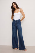 SOFT TECH GOOD WAIST PALAZZO JEANS INDIGO977
