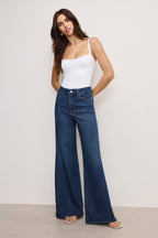 SOFT TECH GOOD WAIST PALAZZO JEANS INDIGO977
