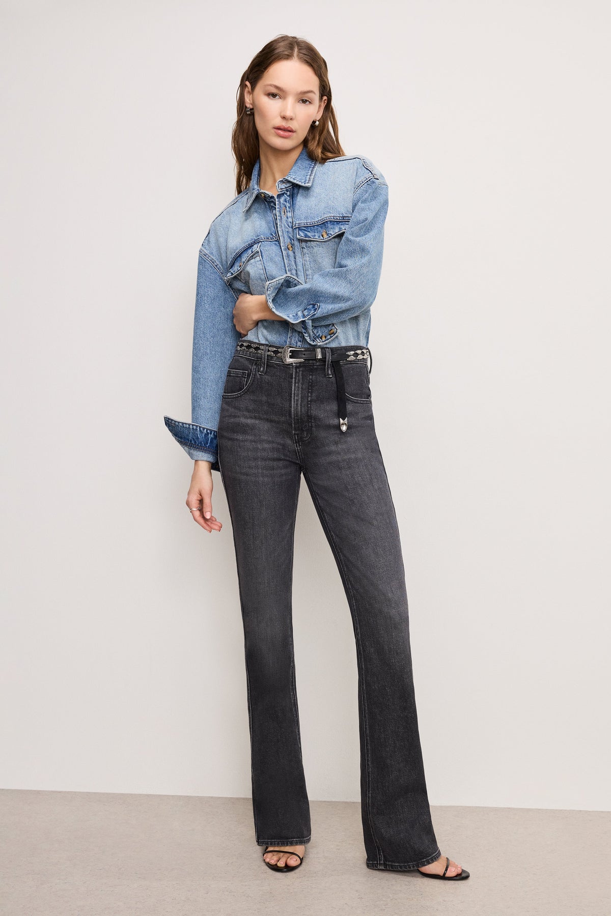 GOOD COWBOY BOOTCUT JEANS BLACK354