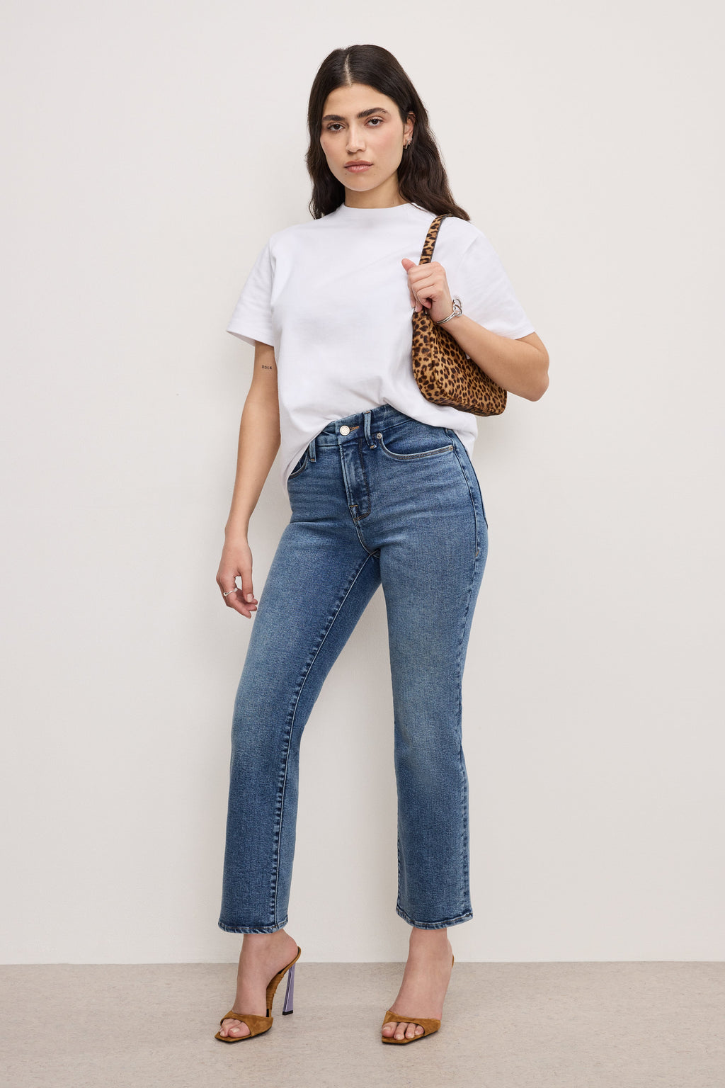 GOOD PETITE STRAIGHT COMPRESSION JEANS INDIGO254