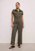 FIT FOR SUCCESS TWILL PALAZZO CROPPED JUMPSUIT FATIGUE001
