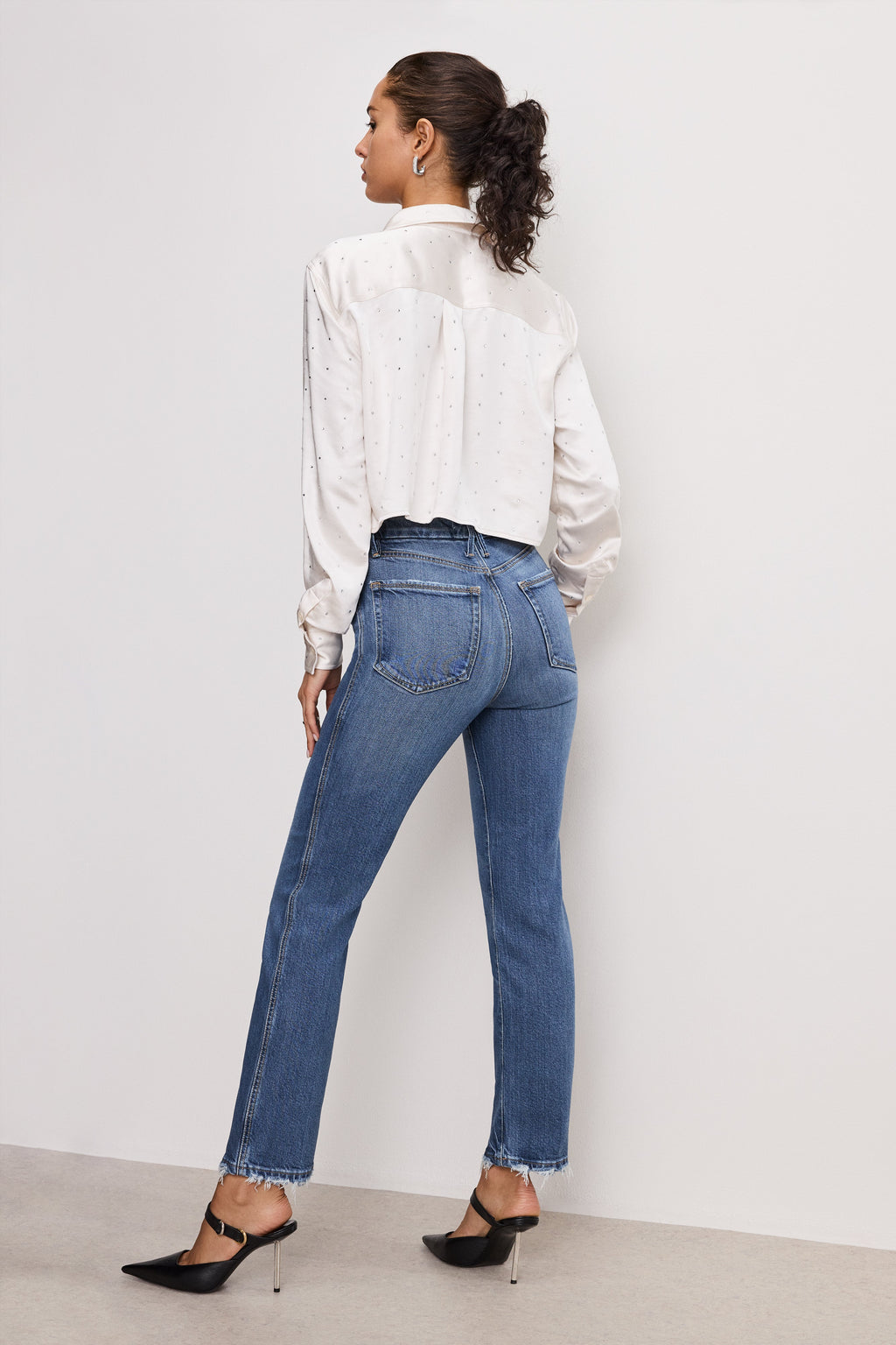 SOFT TECH GOOD CURVE STRAIGHT JEANS INDIGO737
