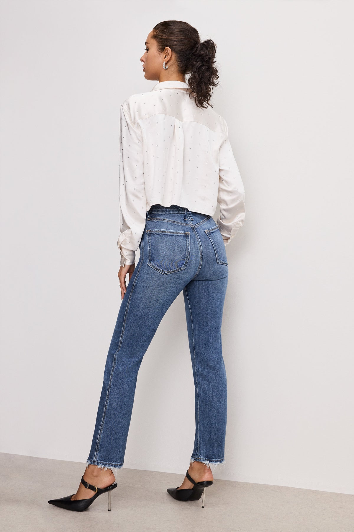 SOFT TECH GOOD CURVE STRAIGHT JEANS INDIGO737