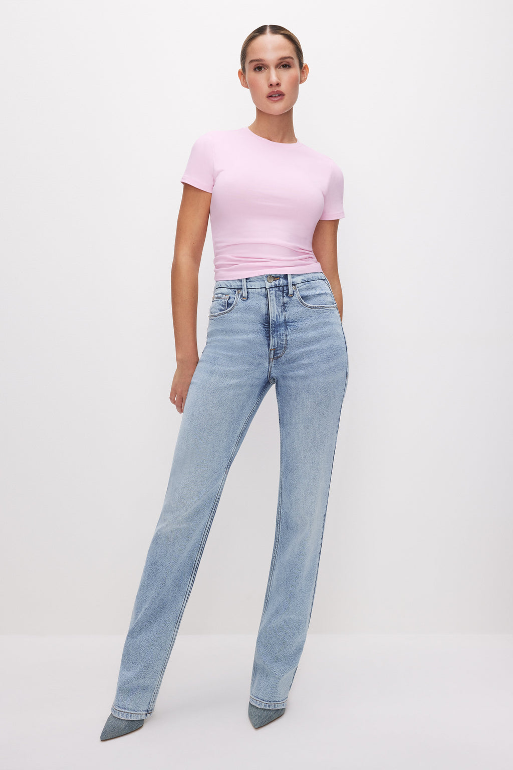 SUPER STRETCH BABY TEE ROSEQUARTZ001