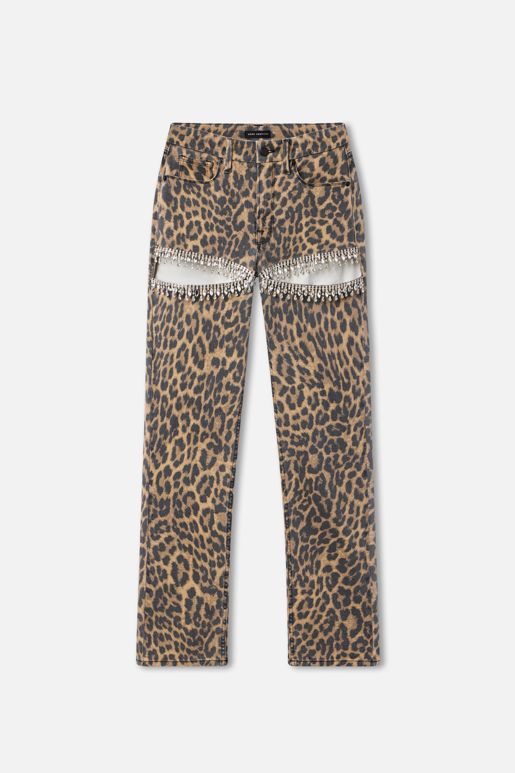 LEOPARD GOOD ICON STRAIGHT DIAMOND JEANS LUCKY LEOPARD001
