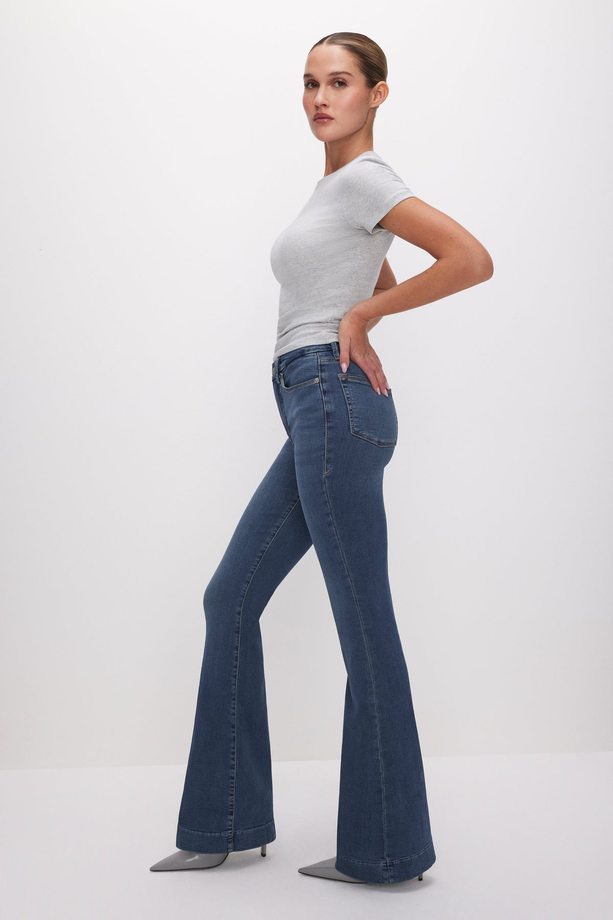 GOOD LEGS FLARE JEANS BLUE004