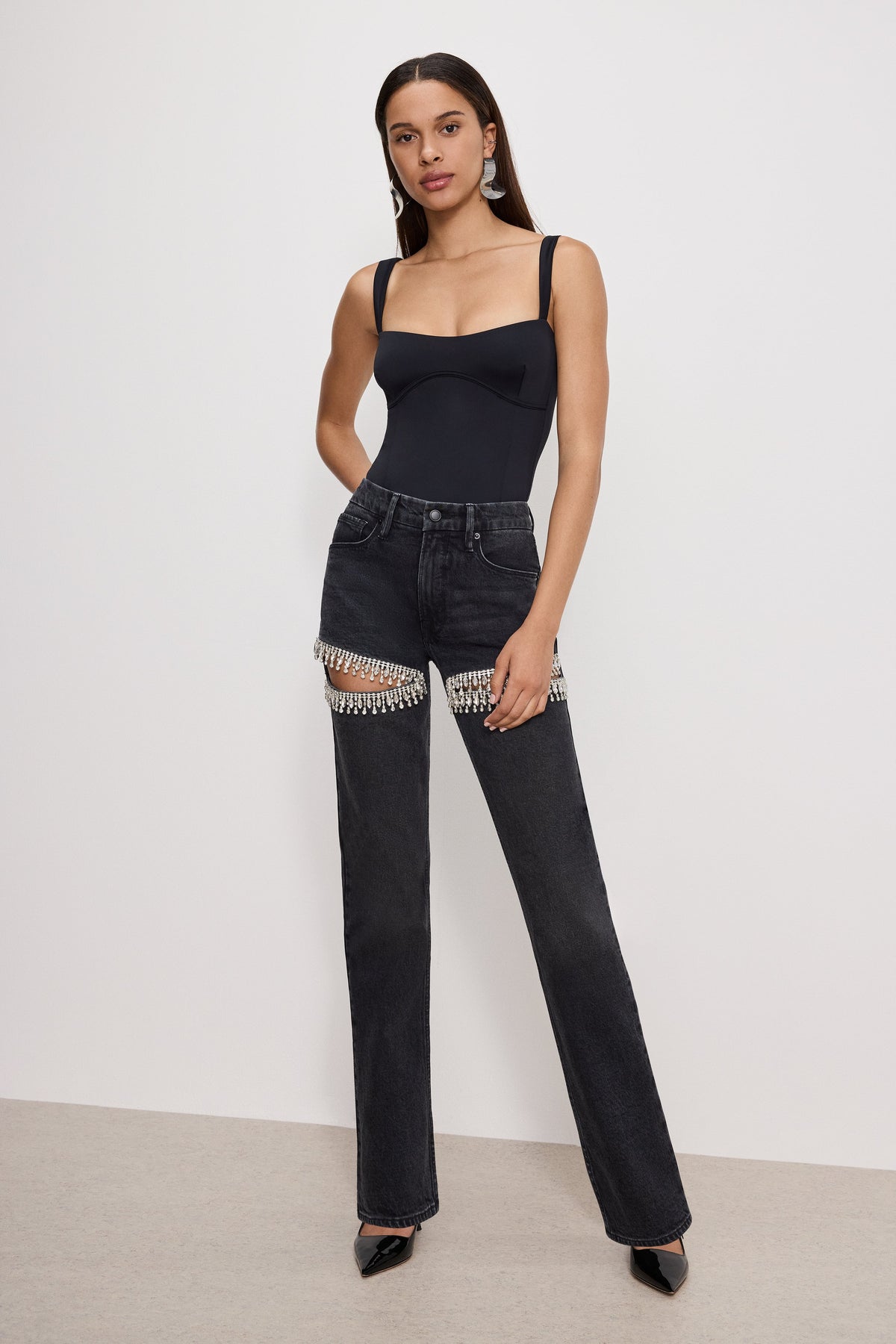 SWEETHEART SCULPTING TANK BODYSUIT BLACK001