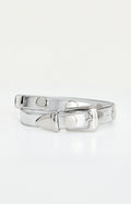 CLASSIC STUDDED SILVER BELT CHROME004