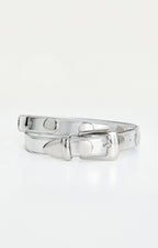 CLASSIC STUDDED SILVER BELT CHROME004