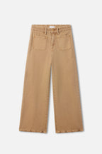PALAZZO CROPPED PANTS GOOD KHAKI001