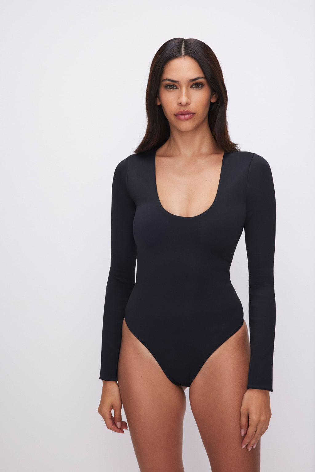 SCULPTING SCOOP NECK BODYSUIT BLACK001