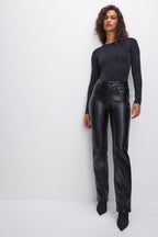 GOOD ICON FAUX LEATHER PANTS BLACK001