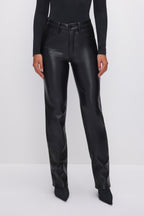 GOOD ICON FAUX LEATHER PANTS BLACK001