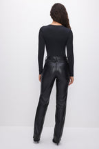 GOOD ICON FAUX LEATHER PANTS BLACK001