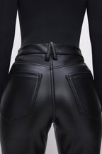 GOOD ICON FAUX LEATHER PANTS BLACK001