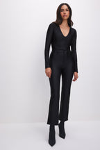 COMPRESSION SHINE STRAIGHT PANTS BLACK001