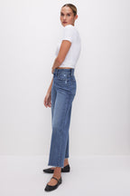 GOOD WAIST CROPPED PALAZZO JEANS INDIGO338