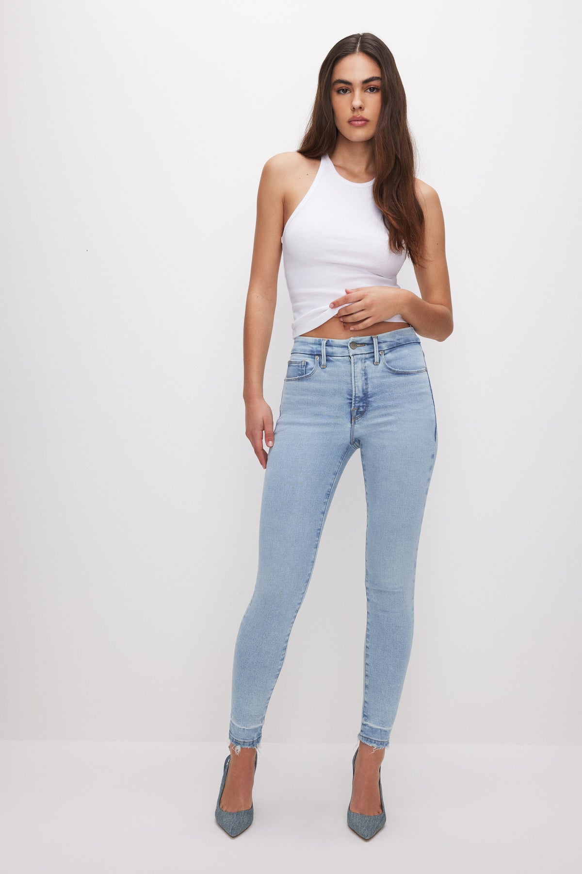 MICRO RIB CREWNECK TANK WHITE001