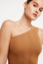 RIBBED KNIT MINI DRESS CANYON003