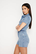 FIT FOR SUCCESS SHORTS JUMPSUIT BLUE274
