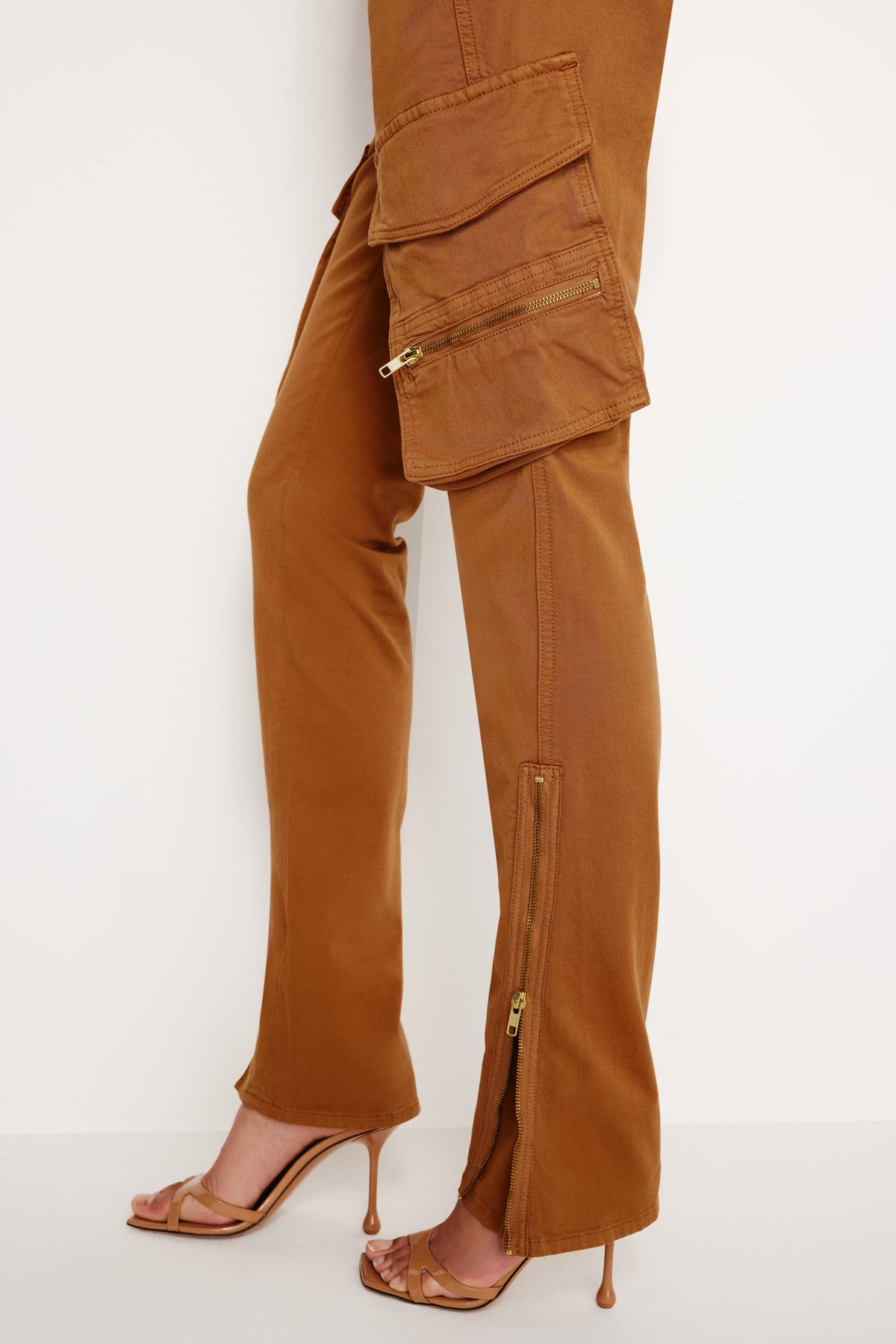 TWILL SKINNY CARGO PANTS CANYON003