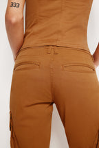 TWILL SKINNY CARGO PANTS CANYON003