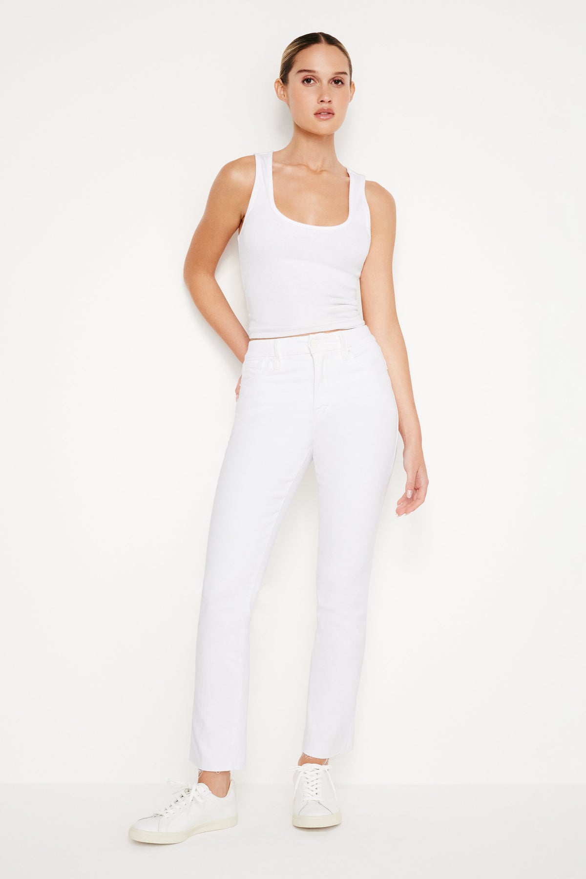 GOOD LEGS STRAIGHT JEANS WHITE037