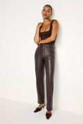 GOOD ICON FAUX LEATHER PANTS BARK003