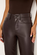 GOOD ICON FAUX LEATHER PANTS BARK003