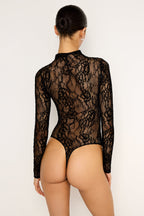 LACE MOCK NECK BODYSUIT BLACK001