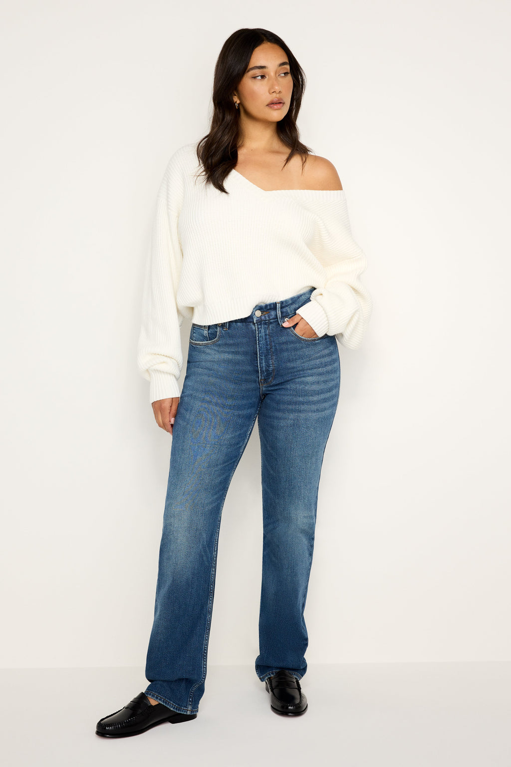 GOOD ICON STRAIGHT JEANS INDIGO605