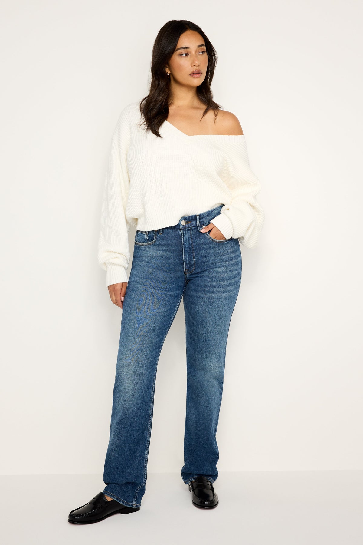 GOOD ICON STRAIGHT JEANS INDIGO605