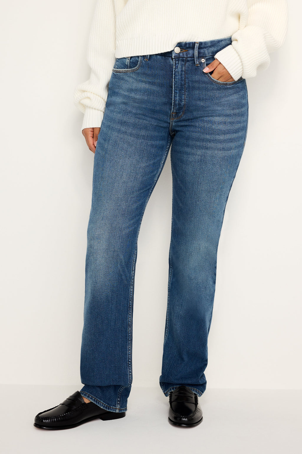 GOOD ICON STRAIGHT JEANS INDIGO605