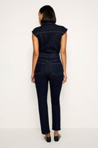 RINSED DENIM FIT FOR SUCCESS JUMPSUIT INDIGO716