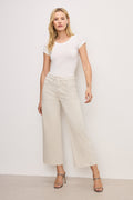 GOOD WAIST PALAZZO CROPPED JEANS BONE001