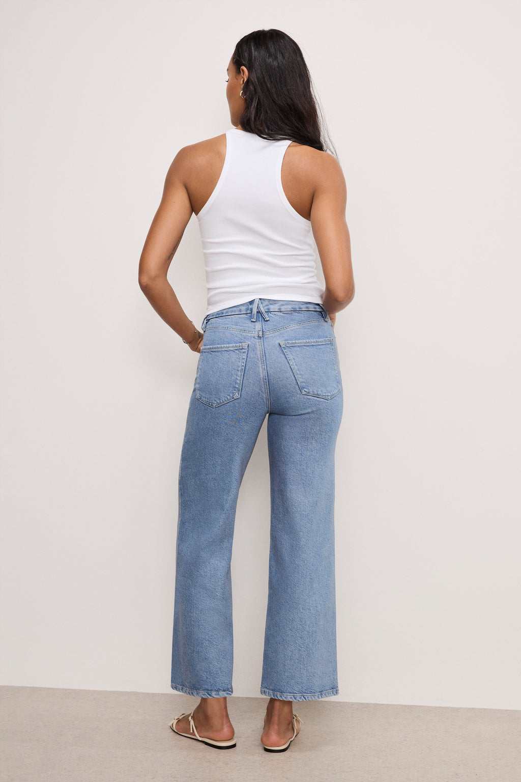SOFT TECH GOOD SKATE WIDE CROPPED JEANS INDIGO860