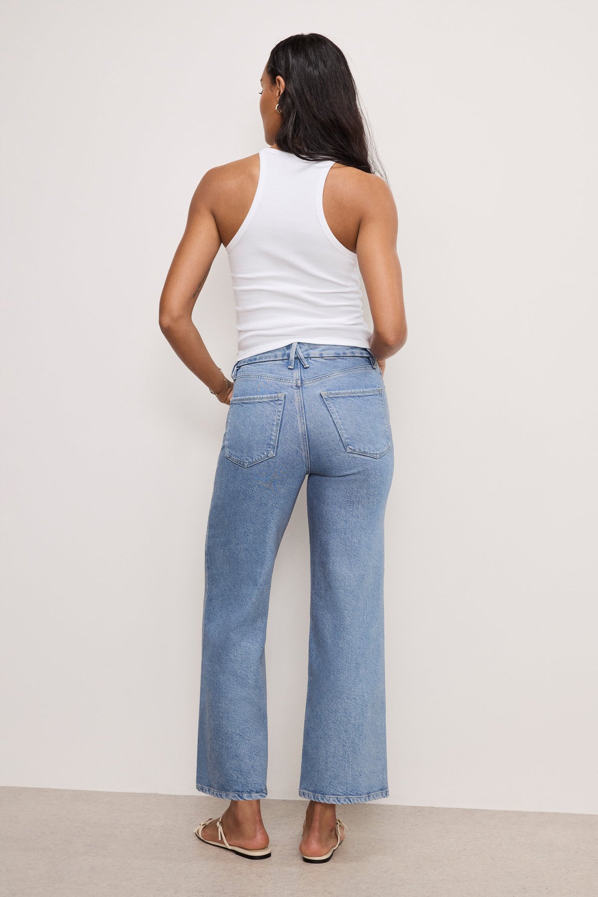SOFT TECH GOOD SKATE WIDE CROPPED JEANS INDIGO860