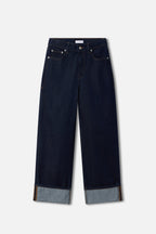 GOOD LOW RISE BAGGY CUFFED JEANS INDIGO1006