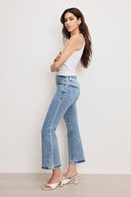 GOOD LEGS CROP MINI BOOT JEANS BLUE670