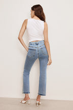 GOOD LEGS CROP MINI BOOT JEANS BLUE670