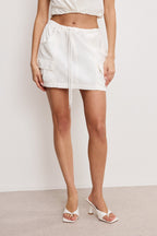 TWILL PARACHUTE MINI SKIRT CLOUD WHITE