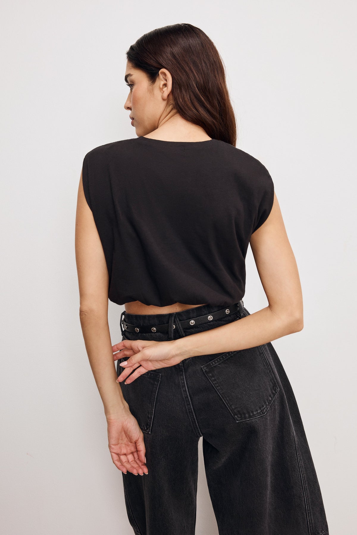 COTTON MUSCLE TEE BLACK001