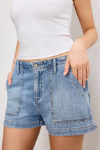 LITE LINEN DENIM SHORTS INDIGO786