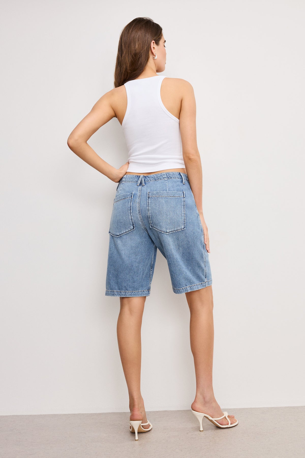 LITE LINEN BERMUDA SHORT INDIGO786