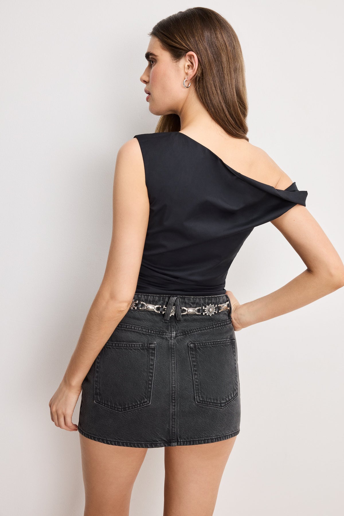 POPLIN OFF SHOULDER TOP BLACK001