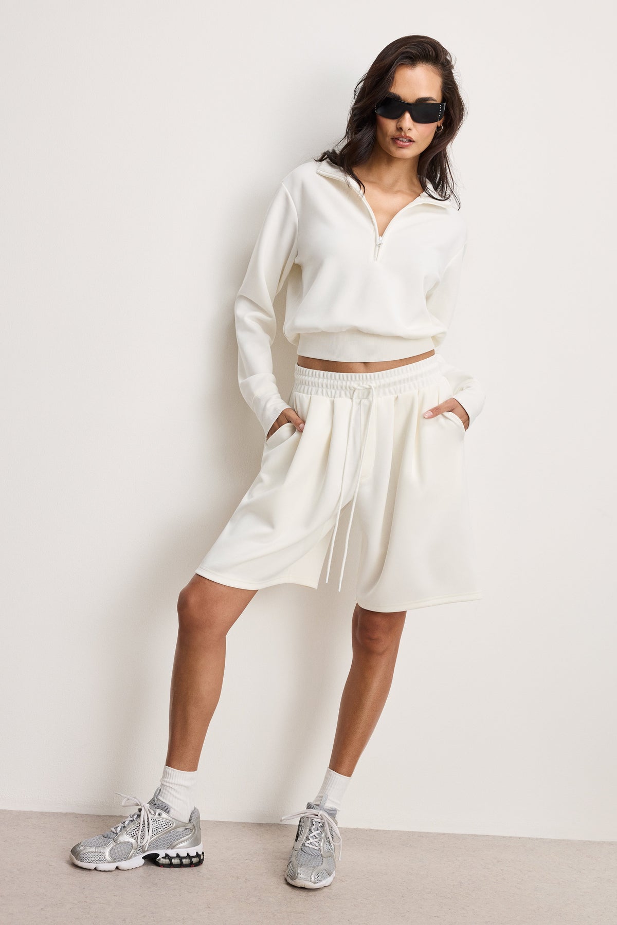 AIR SOFT HALF ZIP SWEATSHIRT CLOUD WHITE