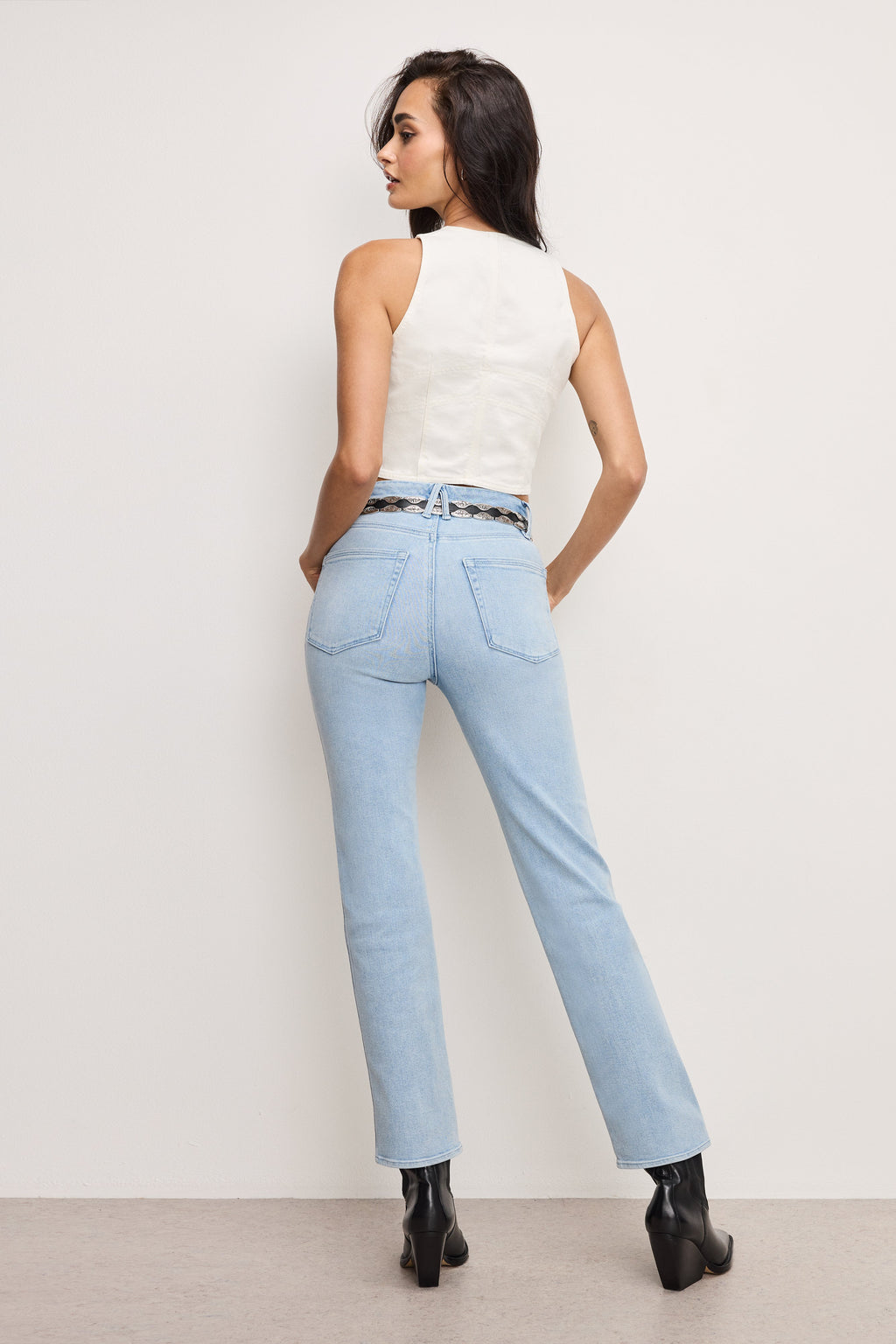 GOOD CURVE STRAIGHT COMPRESSION JEANS INDIGO949