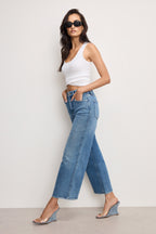 GOOD SKATE WIDE CROPPED JEANS BLUE541