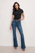 GOOD LEGS FLARE JEANS LONG BLUE004